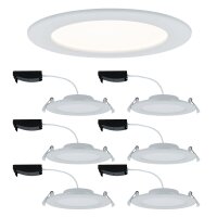 6er Set 12W Einbau Paneele rund Einbauöffnung 15 cm...