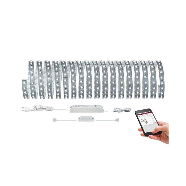 Paulmann Function MaxLED 500 Bluetooth Basisset 10m Tageslichtweiß 48,5W 230/24V Silber