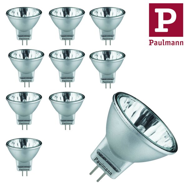Paulmann Halogen Reflektor Akzent flood 30° 10x20W GU4 12V 35mm Alu