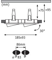 Paulmann Prem Einbauleuchten Set Nova IP65 schwenkbar LED...