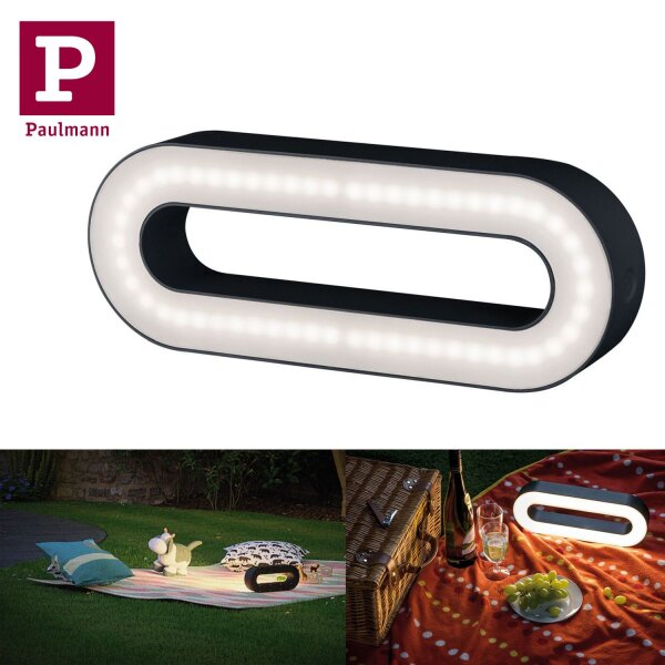 Outdoor Mobile Moval IP44 370 lumen 3000K 3,5W diffus Anthrazit Kunststoff Acryl