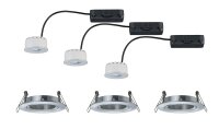 Paulmann Premium Einbauleuchten Set Reflector Coin rund schwenkbar dimmbar LED 3x6,8W 230V Alu gedreht/Alu