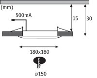 Paulmann Premium Einbaupanele 92802 eckig weiß matt...