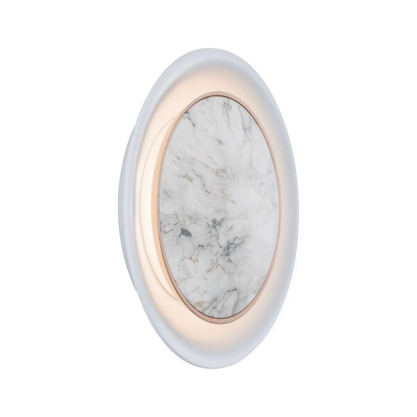 Paulmann Wand Einbauleuchten Set Neordic 1x2,5W 2700K 230V 230V Marmor Weiß matt/Kunststoff
