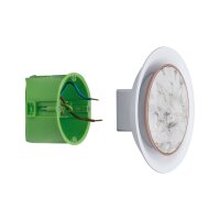 Paulmann Wand Einbauleuchten Set Neordic 1x2,5W 2700K 230V 230V Marmor Weiß matt/Kunststoff