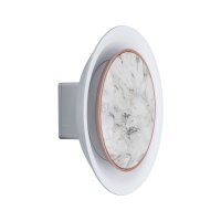 Paulmann Wand Einbauleuchten Set Neordic 1x2,5W 2700K 230V 230V Marmor Weiß matt/Kunststoff