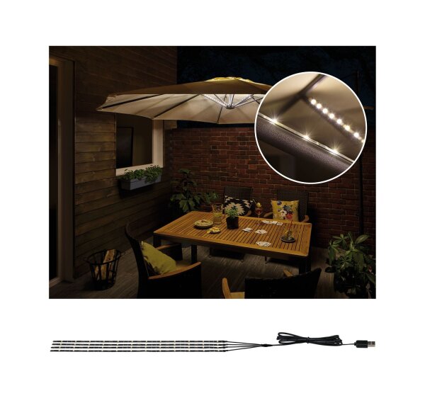 Paulmann Aussenleuchte Mobile Parasol light 3000K 4x0,4m