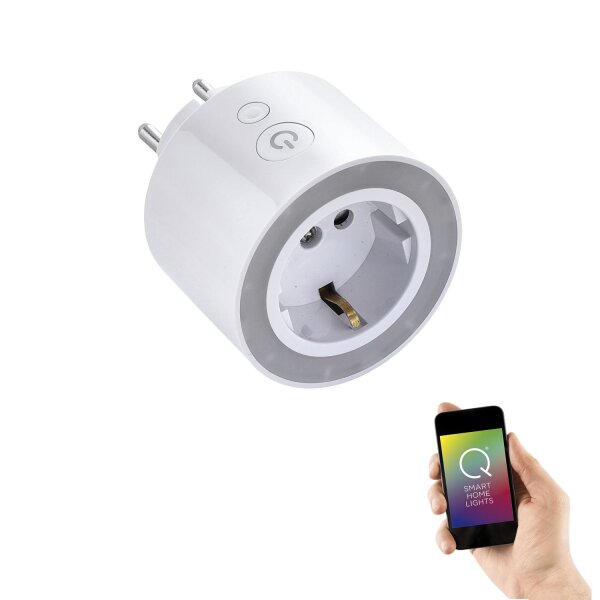 Q-PLUG Paul Neuhaus Zwischenstecker, weiss 1xLED-Board 0,25W 2700K IP20, 220-240V, Max. 10A (2200-2400 W)