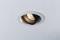 Paulmann Premium Einbauleuchten Daz rund dimmbar schwenkbar 1x8W LED 230V GU10 Weiß m./Schw. 926.81.LED 2700K