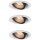3x  Paulmann Premium Einbauleuchten Daz rund schwenkbar 4,5W LED 230V GU10 Weiß m./Schw. 926.81.3.LED3000K