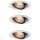 3x  Paulmann Premium Einbauleuchten Daz rund schwenkbar 4,5W LED 230V GU10 Weiß m./Schw. 926.81.3.LED3000K