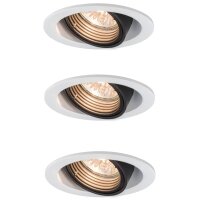 3x  Paulmann Premium Einbauleuchten Daz rund schwenkbar...