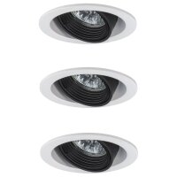 3x  Paulmann Premium Einbauleuchten Daz rund schwenkbar 5W LED 230V GU10 Weiß m./Schw. 926.81.3.LED4000K
