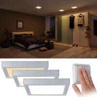 Deckenlampe Carpo panele LED Panel WarmDim 300x300mm 16W Chrom 230V Metall