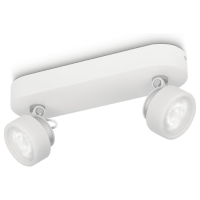 2x 3W Deckenleuchte Phillips myLiving Rimus weiß LED  warm weiß entspricht 2x 34W 1000Lumen