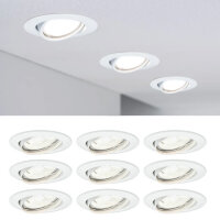 9er Set Einbauspot inkl. LED Leuchtmittel GU10 je 425...