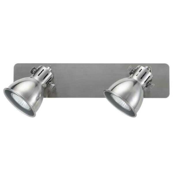 Wofi 7133.02.77.0000 Halogen Deckenbalken Gent Perlgrau warmweiß 2 x 35W GU10