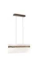 Philips Pendelleuchten Esstischlampe Bronze Glas Satiniert inkl 3x E27 LED Leuchtmittel in warmweiß - ergibt 3x 40W Licht