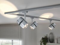 4er Set  Paulmann 969.35 URail Spot Oculus 2x5W Chrom matt 230V Metall dimmbar 2700K entspricht 2x 40W Licht 2x 300 lm