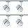 4er Set  Paulmann 969.35 URail Spot Oculus 2x5W Chrom matt 230V Metall dimmbar 2700K entspricht 2x 40W Licht 2x 300 lm