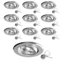 10er Set Einbauleuchtenn Einbaustrahler Einbauspots...