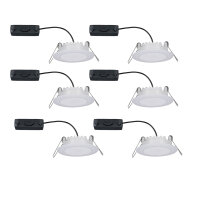 6er Set Paulmann LED 6,5W Einbauleuchten IP44 fürs...