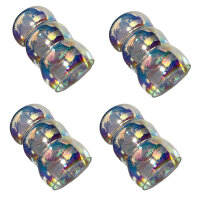 4 x Paulmann Lampenschirm E14 Öffnung ca. 3 cm Wobble Dichroic Glas Ersatzglas, Schirm, Ersatzschirm