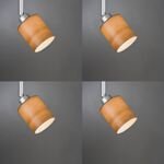 4 x Paulmann Lampenschirm Öffnung ca. 3,3 cm Zyli Braun Rund Glas Ersatzglas, Schirm, Ersatzschirm