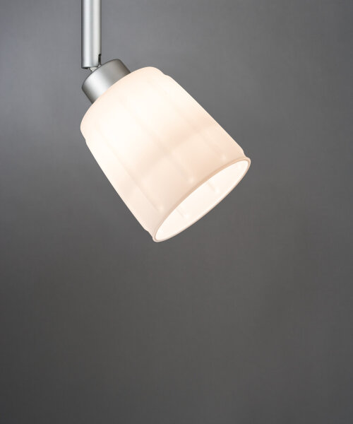 4 x Paulmann Lampenschirm Öffnung ca. 3,3 cm Turno Weiß Satin Glas Ersatzglas, Schirm, Ersatzschirm