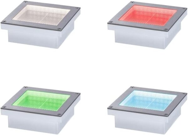 Paulmann Zigbee Aussenleuchte Boden Einbauleuchten Brick IP67 RGBW Metall 80lm 230V