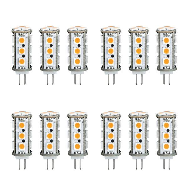 12 x Paulmann LED Leuchtmittel Stiftsockel 2,5W = 20W G4 12V warmweiß 2700K