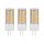 Paulmann 3er Pack LED Stiftsockel 3W G4 300Lumen 2700K Warmweiß klar Kunststoff