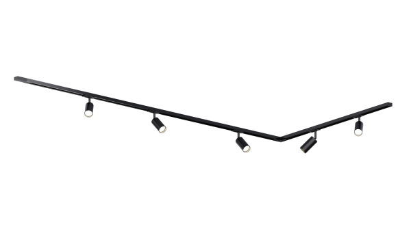 MRail 230V Schienensystem in Schwarz GU10 Spots Komponenten Stangensystem austauschbare LED Leuchtmittel  Schwarz