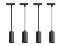 MRail 230V Schienensystem in Schwarz GU10 Spots Komponenten Stangensystem austauschbare LED Leuchtmittel  Schwarz