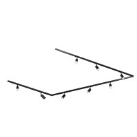 MRail 230V Schienensystem in Schwarz GU10 Spots Komponenten Stangensystem austauschbare LED Leuchtmittel  Schwarz