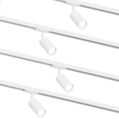 MRail 4x Spot GU10 Fassung Weiß