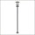 3441 Nice Price Aussenleuchte Standleuchte rund 1250mm IP44 11W