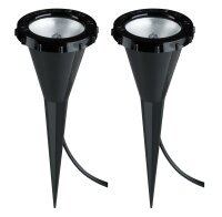 Paulmann Profi Plantdart Pflanzenleuchte Set 2x10W G4 Schwarz 230/12V Kunststoff